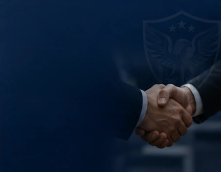 Professionals shaking hands
